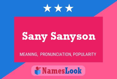 Sany Sanyson Naam Poster