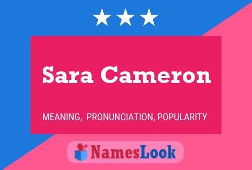 Sara Cameron Naam Poster