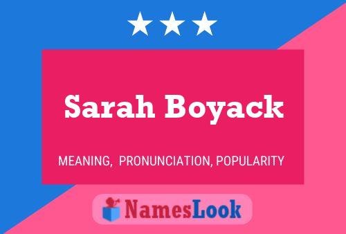 Sarah Boyack Naam Poster