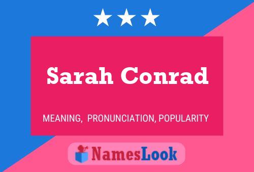 Sarah Conrad Naam Poster