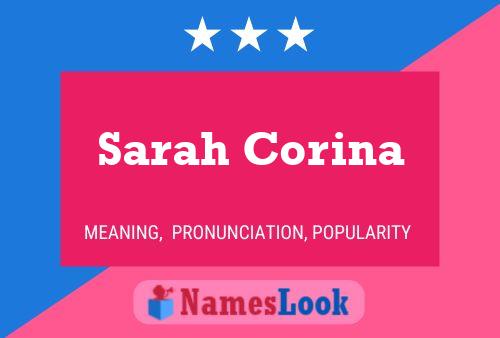 Sarah Corina Naam Poster