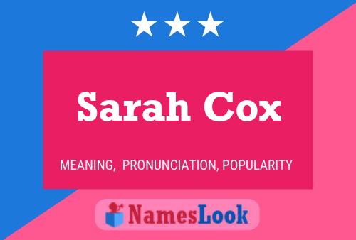 Sarah Cox Naam Poster