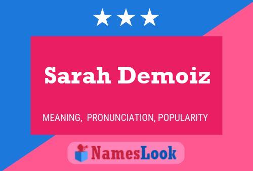 Sarah Demoiz Naam Poster