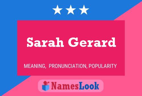 Sarah Gerard Naam Poster