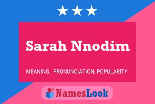 Sarah Nnodim Naam Poster