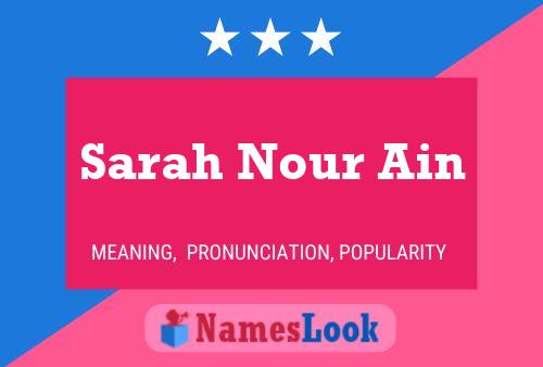 Sarah Nour Ain Naam Poster