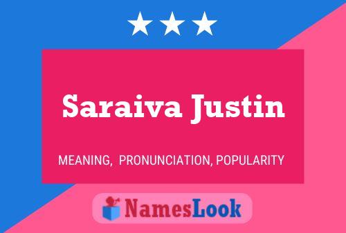 Saraiva Justin Naam Poster