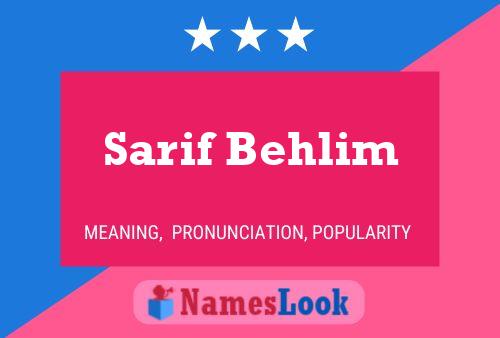 Sarif Behlim Naam Poster