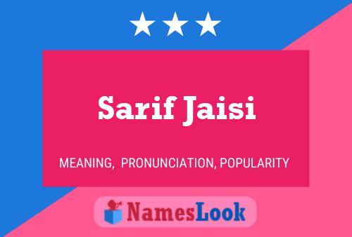 Sarif Jaisi Naam Poster