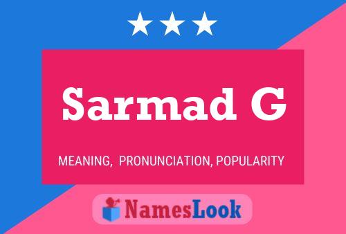 Sarmad G Naam Poster