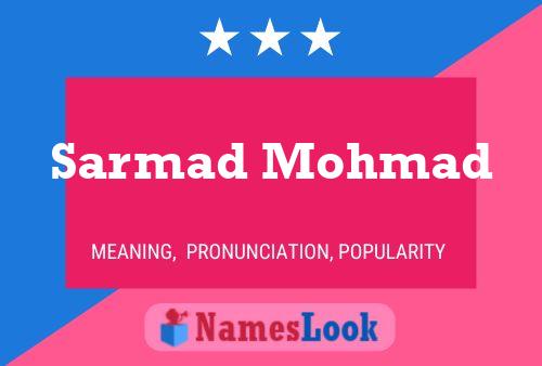 Sarmad Mohmad Naam Poster