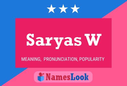 Saryas W Naam Poster