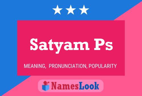 Satyam Ps Naam Poster