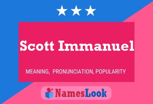 Scott Immanuel Naam Poster