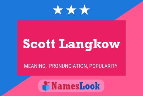 Scott Langkow Naam Poster