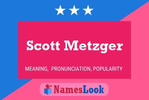 Scott Metzger Naam Poster