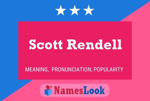 Scott Rendell Naam Poster