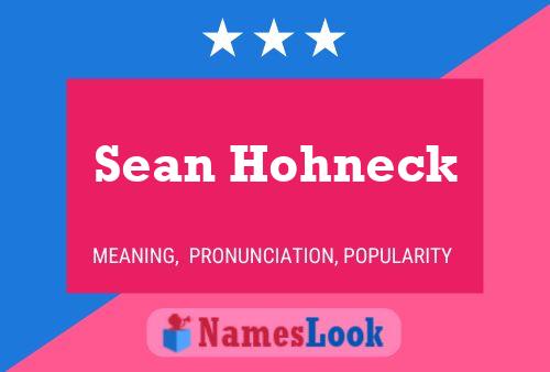 Sean Hohneck Naam Poster