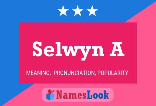 Selwyn A Naam Poster