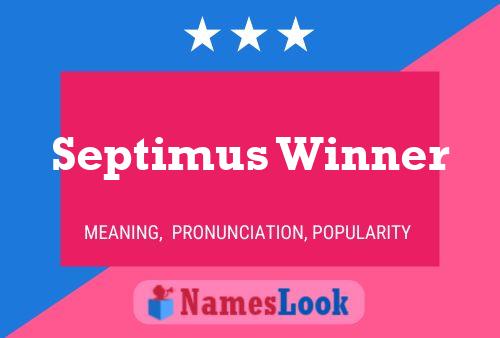 Septimus Winner Naam Poster