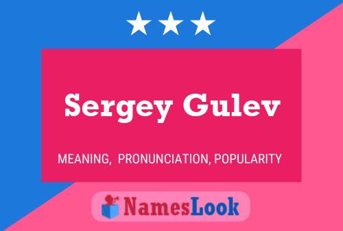 Sergey Gulev Naam Poster