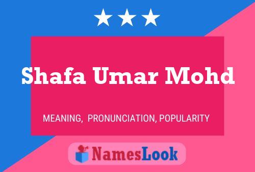 Shafa Umar Mohd Naam Poster