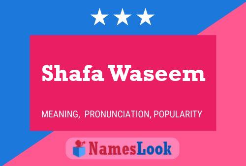 Shafa Waseem Naam Poster