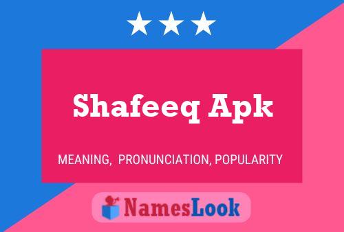 Shafeeq Apk Naam Poster