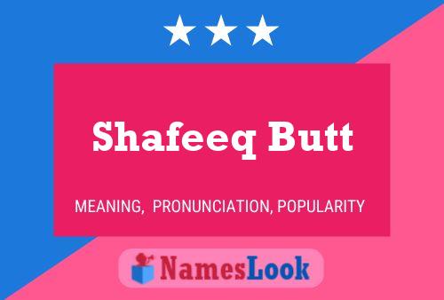 Shafeeq Butt Naam Poster