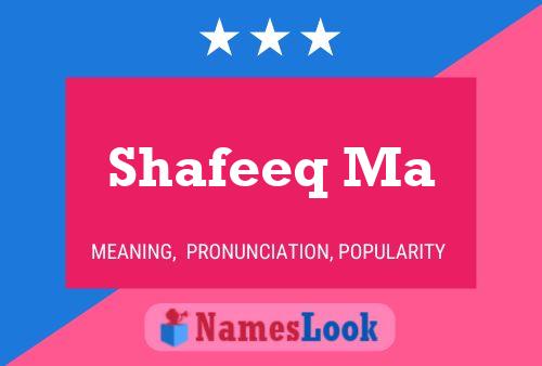 Shafeeq Ma Naam Poster