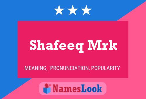 Shafeeq Mrk Naam Poster