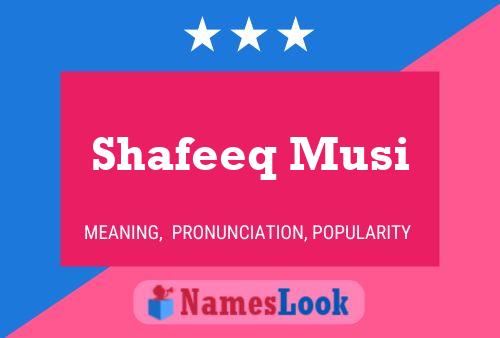 Shafeeq Musi Naam Poster