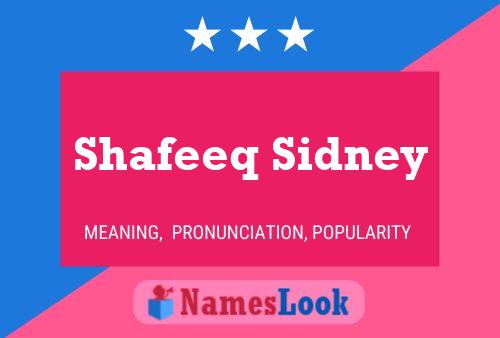 Shafeeq Sidney Naam Poster