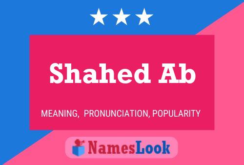 Shahed Ab Naam Poster