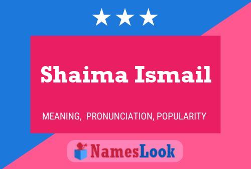 Shaima Ismail Naam Poster