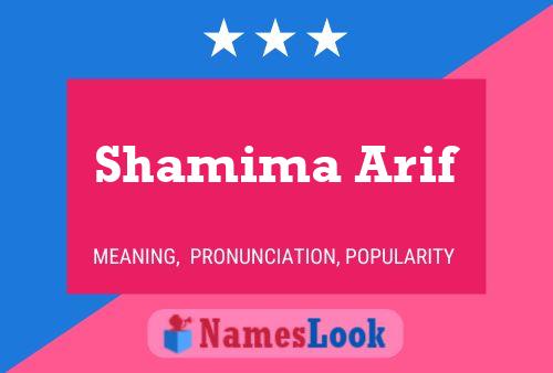 Shamima Arif Naam Poster