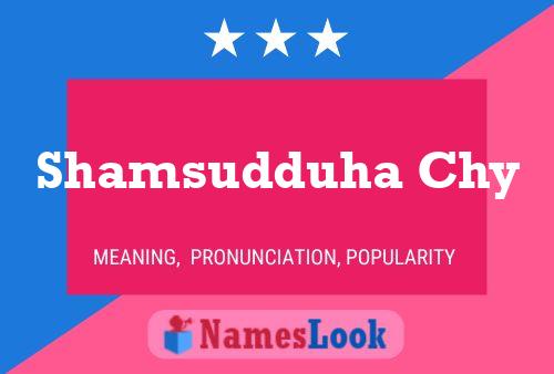 Shamsudduha Chy Naam Poster