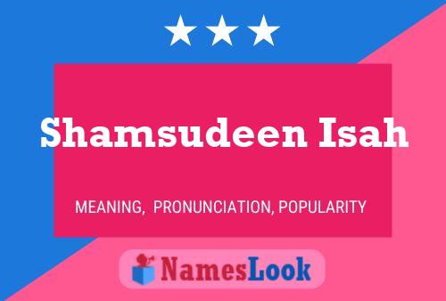 Shamsudeen Isah Naam Poster