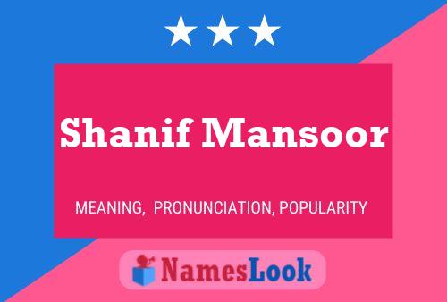 Shanif Mansoor Naam Poster