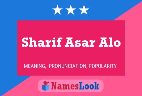 Sharif Asar Alo Naam Poster