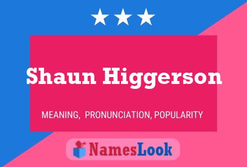 Shaun Higgerson Naam Poster