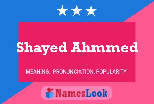 Shayed Ahmmed Naam Poster