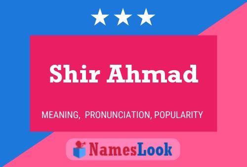 Shir Ahmad Naam Poster