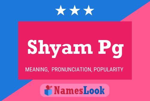 Shyam Pg Naam Poster