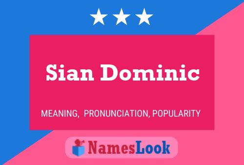 Sian Dominic Naam Poster