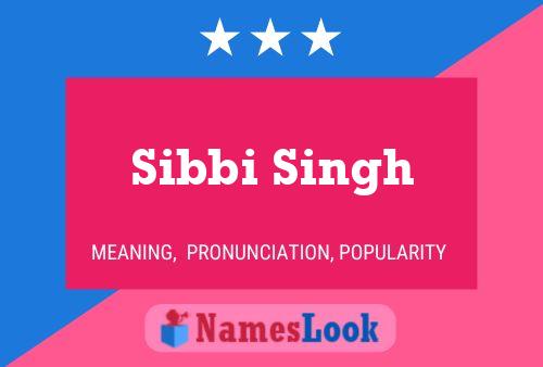 Sibbi Singh Naam Poster