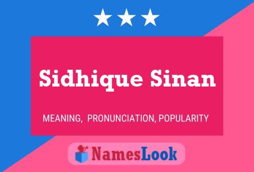 Sidhique Sinan Naam Poster