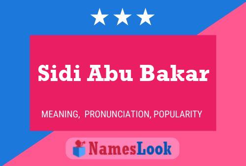 Sidi Abu Bakar Naam Poster