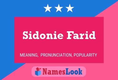 Sidonie Farid Naam Poster