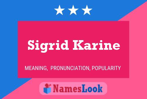 Sigrid Karine Naam Poster